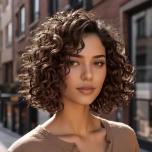 Bob Cut Curly Hair