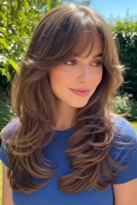 Shoulder Length Curtain Bangs