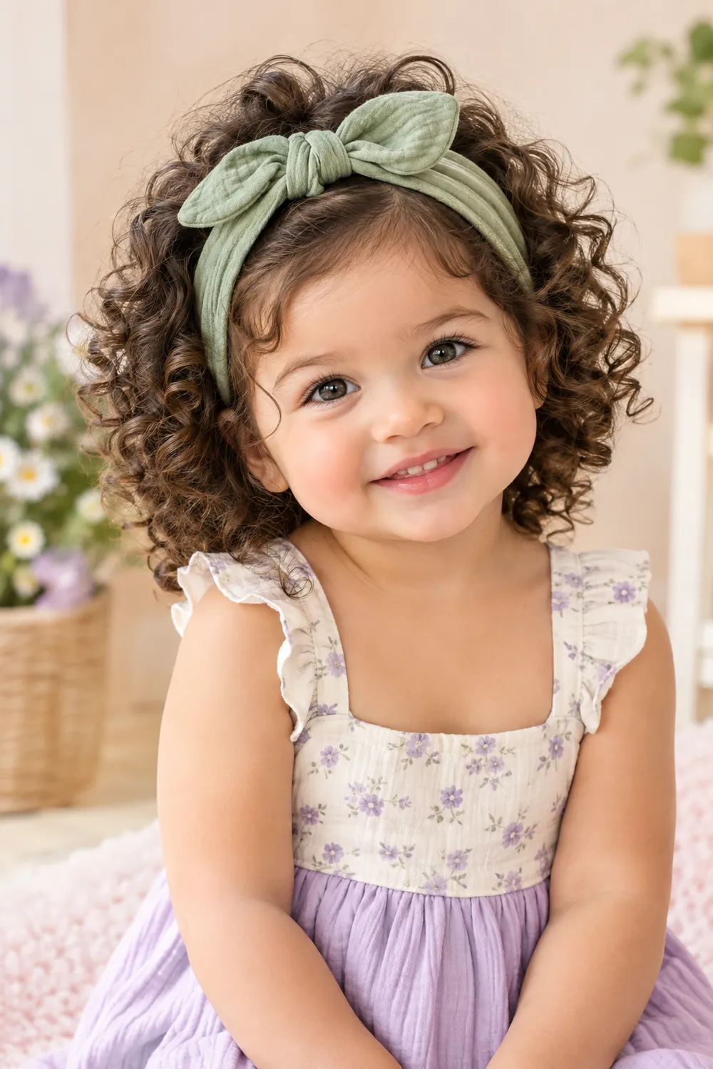 Curly Hair with Headband