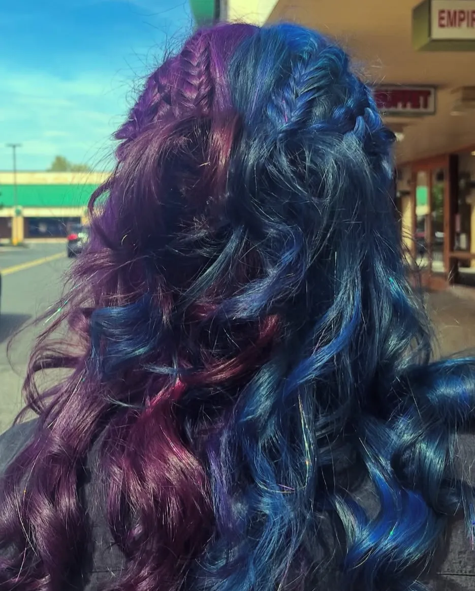 Purple and Blue Hair