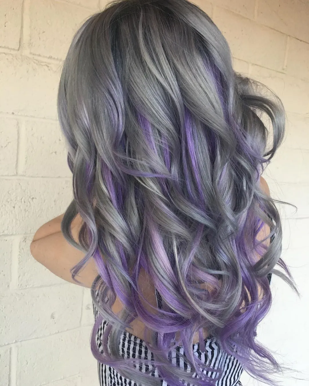 Purple and Gray Hair