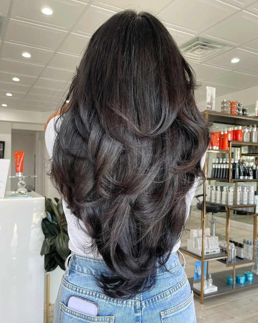 V-Cut Layered Haircut for Long Hair