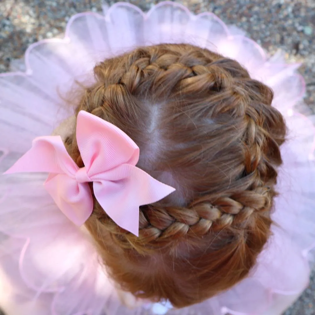Pink braids for little girls
