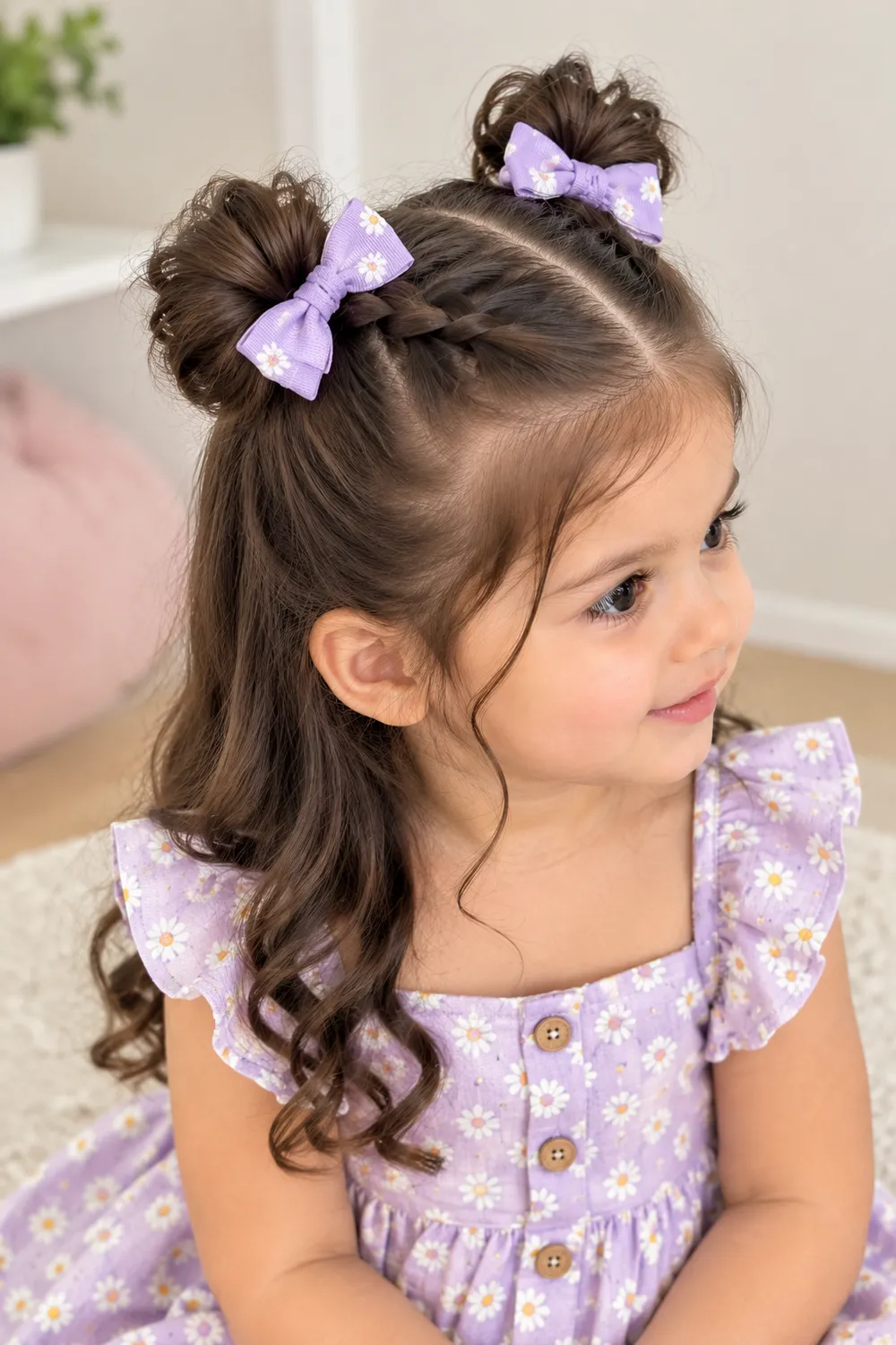 Dutch braids into knots