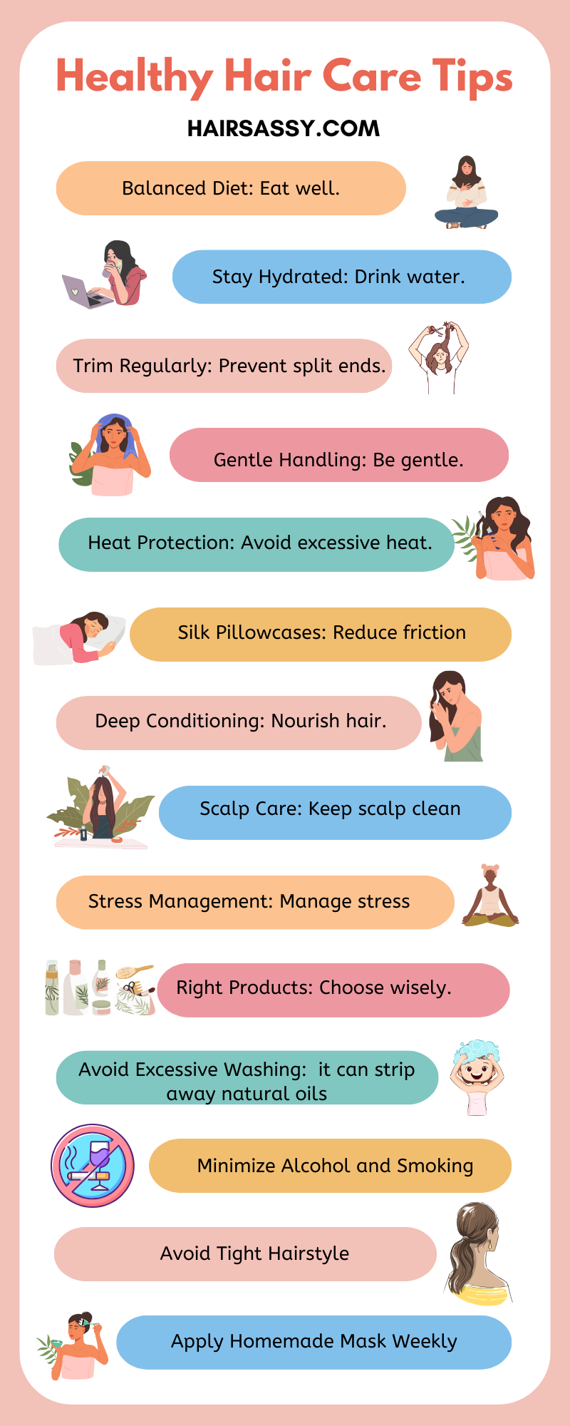 Natural Hair Care Tips For Healthy Hair (Infographics) | hairsassy