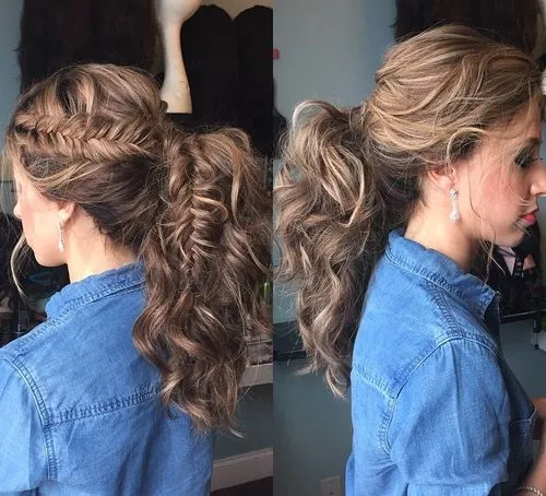 hairstyle for long curly hair