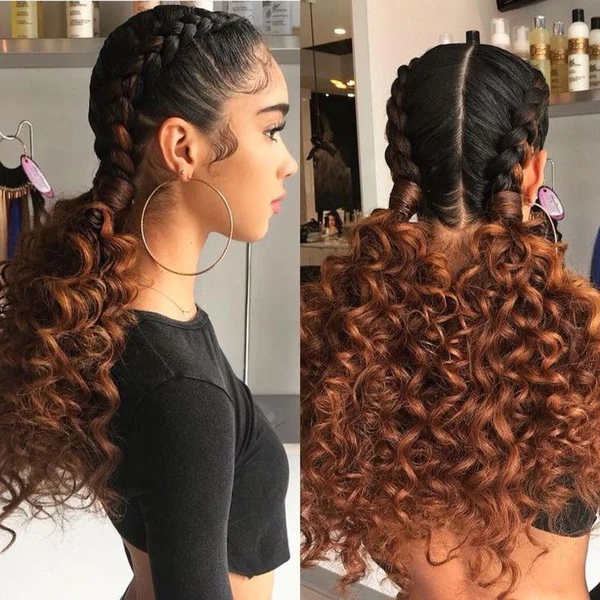 hairstyle for long curly hair