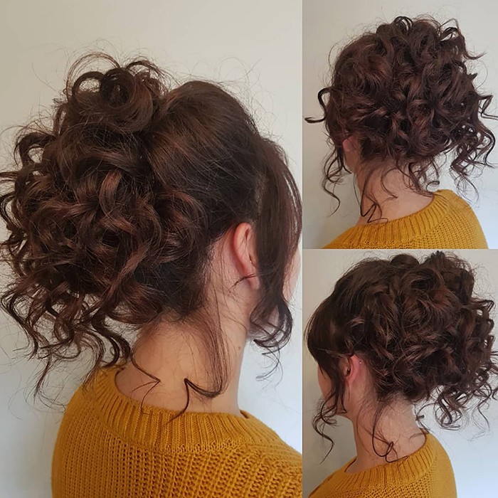 hairstyle for long curly hair