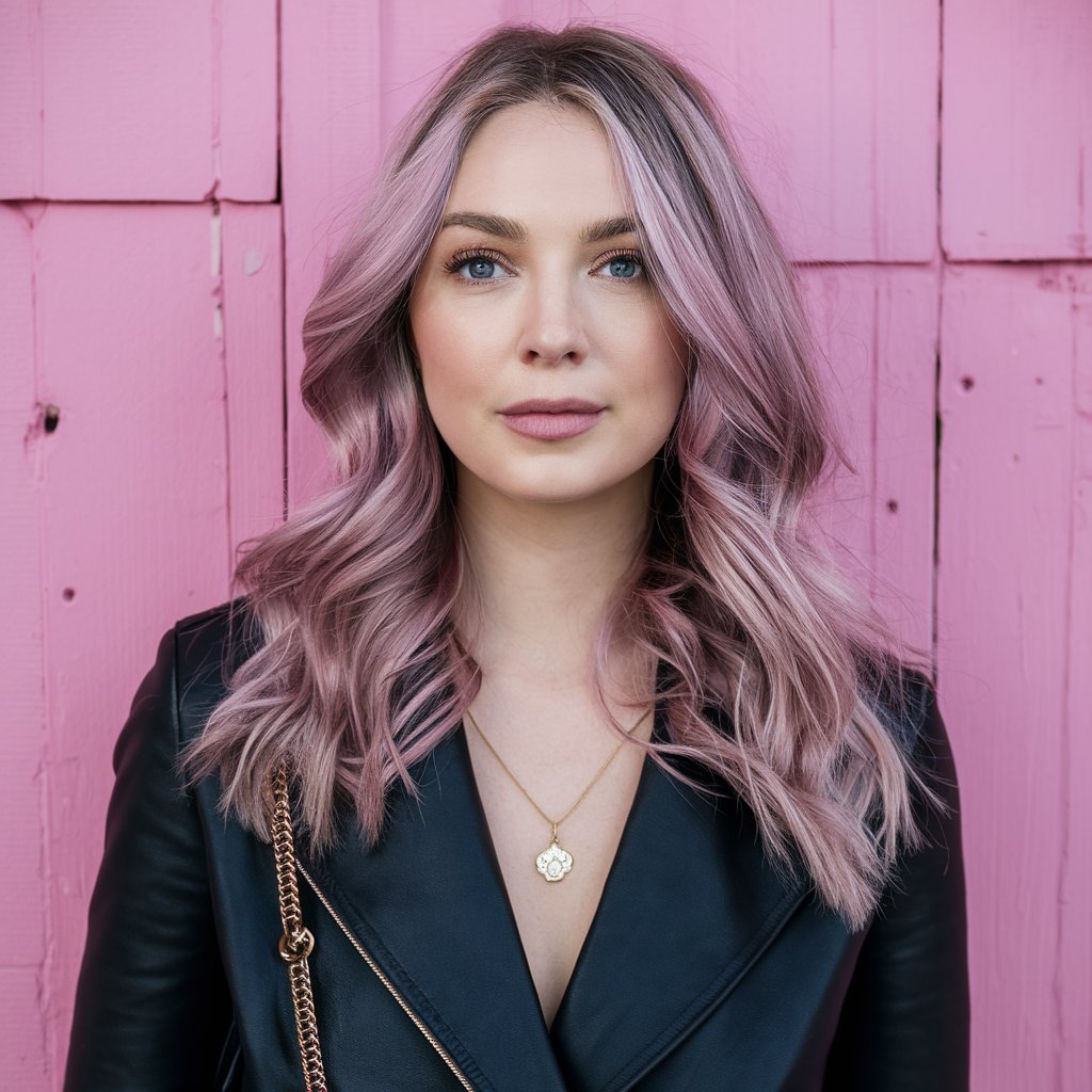 Blush Blonde Rose Gold Hair Color