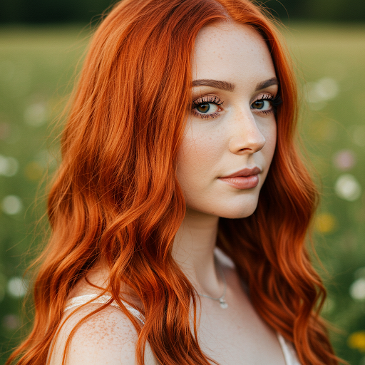 Coppery Red Hair Color:
