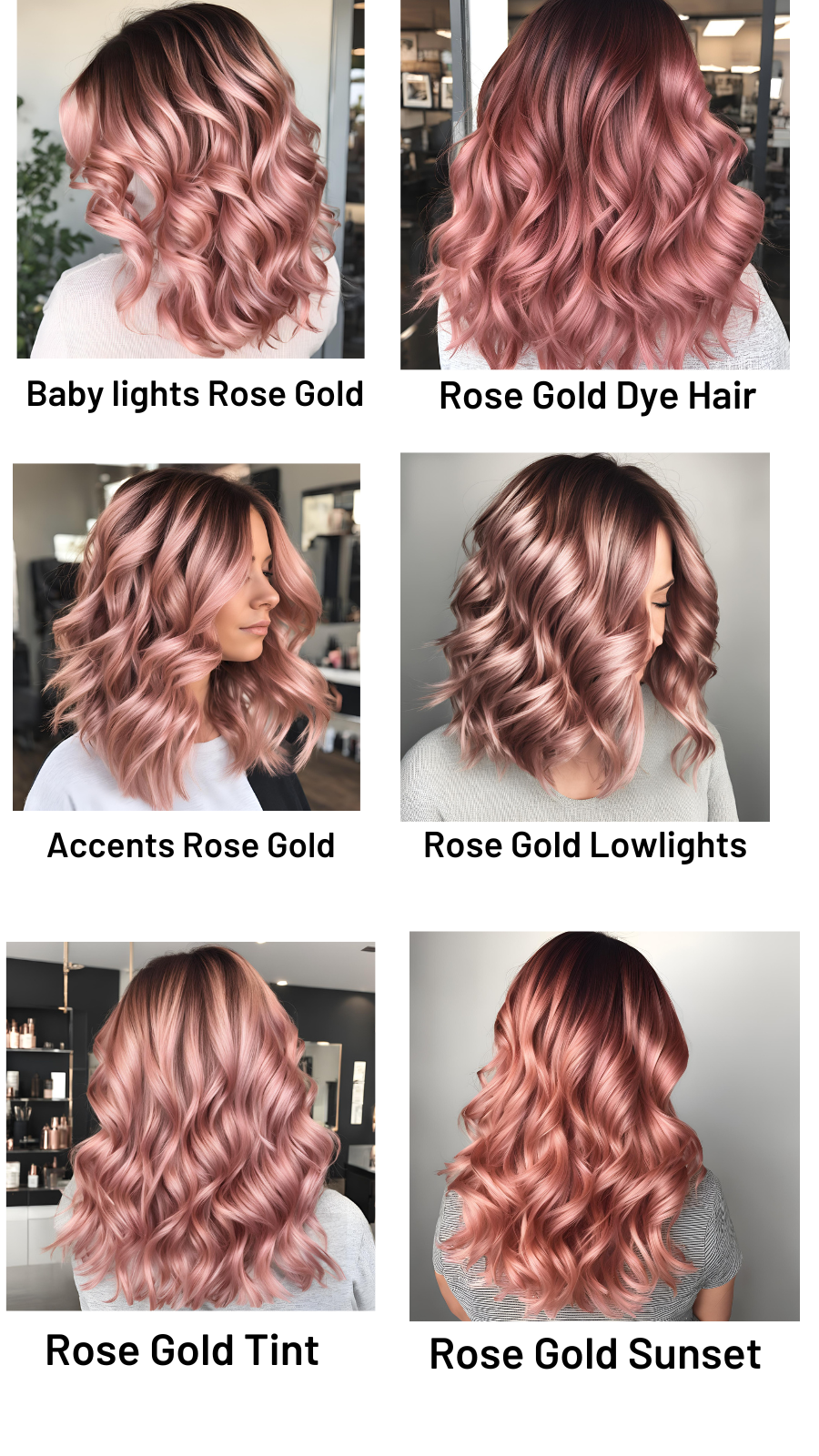 rose gold hair color highlights Ideas