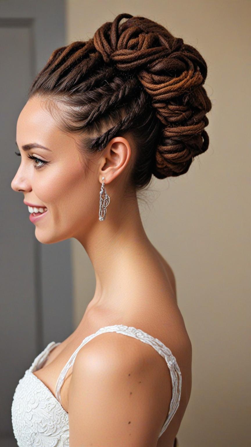 Dreadlock Chignon wedding hairstyles