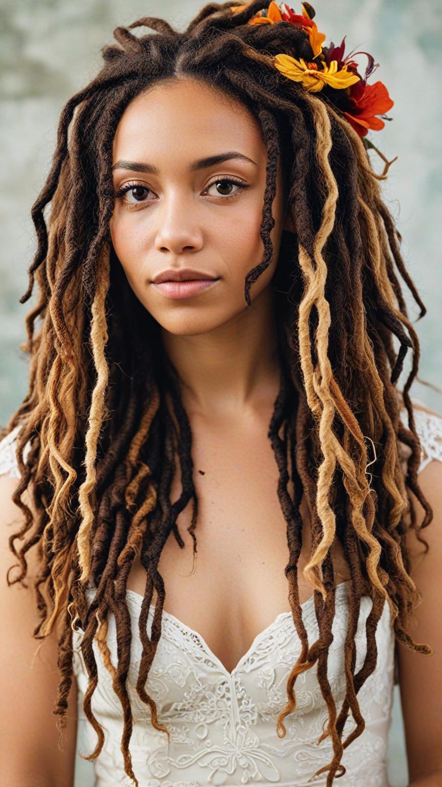 Dreadlock Wedding Hairstyles Bohemian Waves