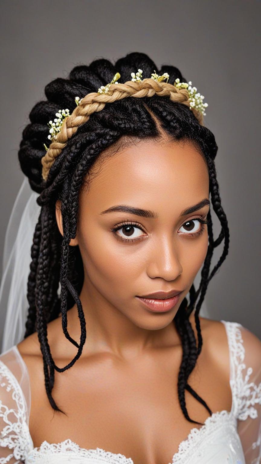 Dreadlock Wedding Hairstyles Crown Braid