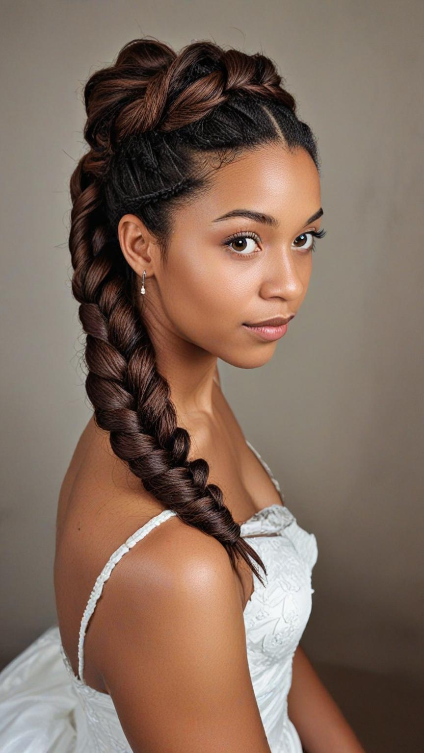 Dreadlock Wedding Hairstyles Fishtail Braid