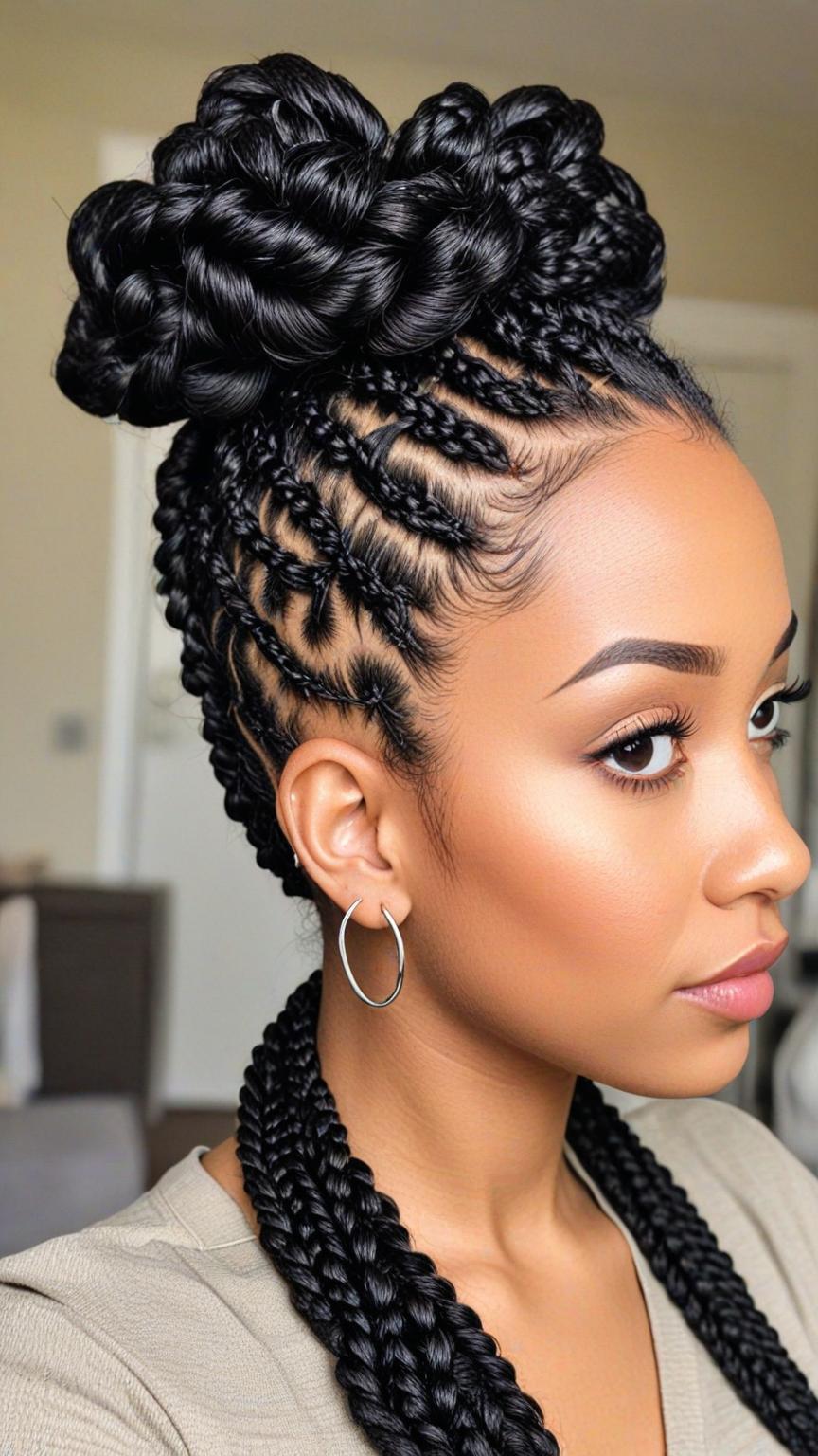 Kinky Twist Braids Styles Twists Kinky Faux Hawk