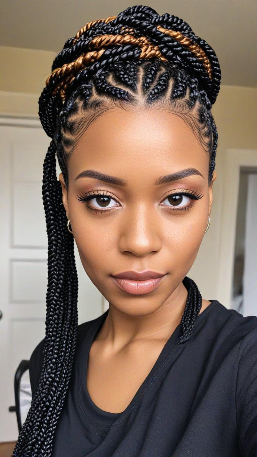 Kinky Twist Braids Styles Two-Tone Kinky Twists