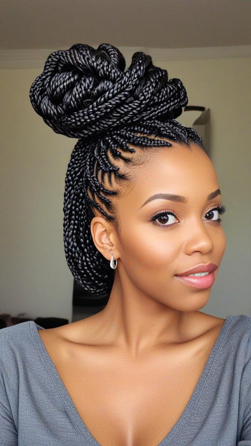 Kinky Twist Braids Styles: Kinky Twists Updo