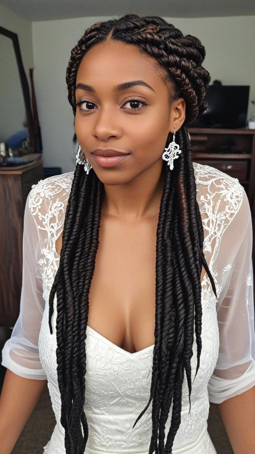 dreadlock Goddess Braids wedding hairstyles