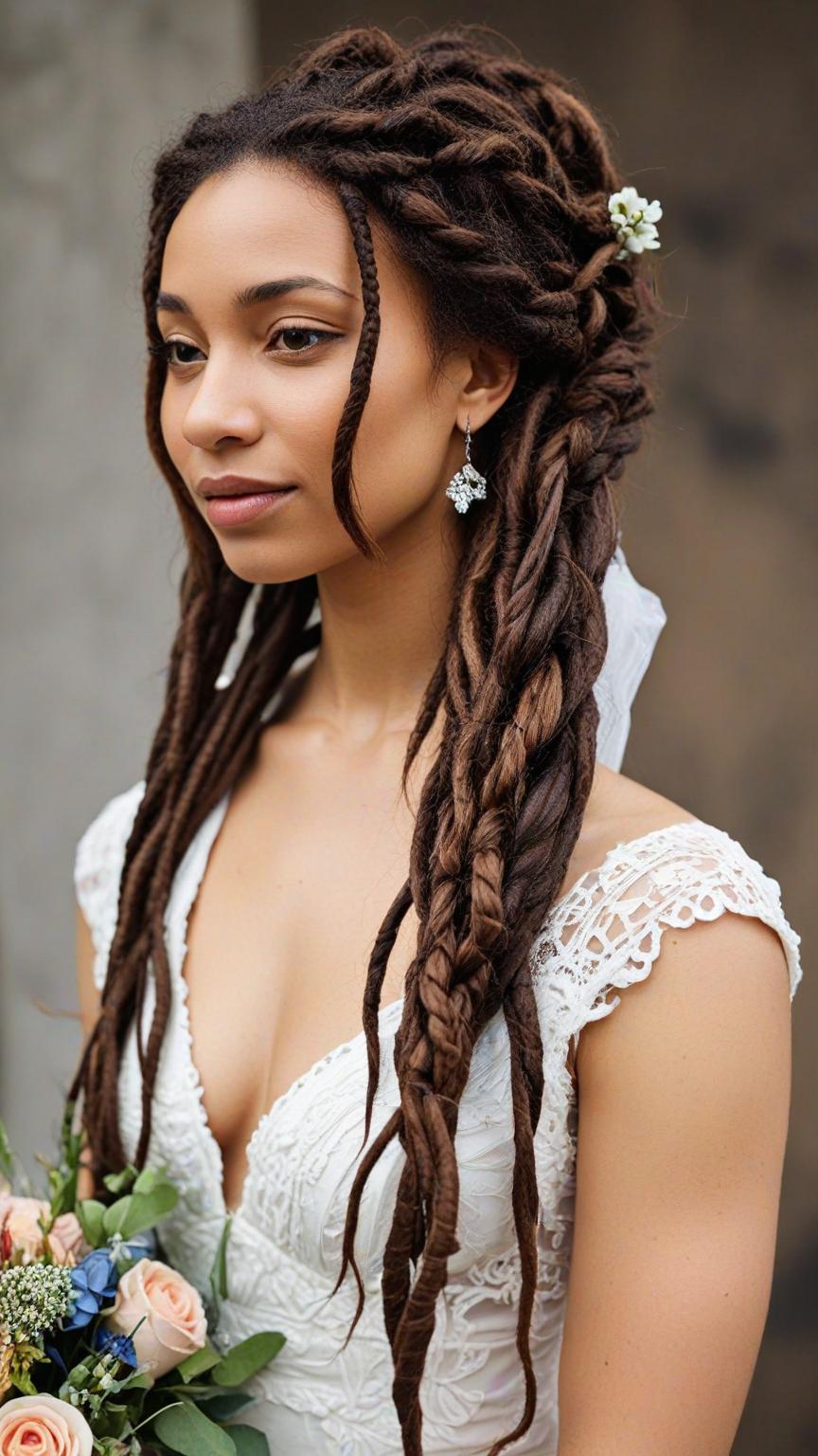 dreadlock wedding hairstyles Loose Braids