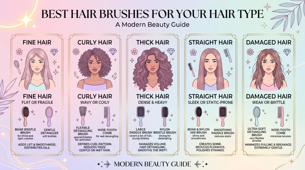 best hair brushes for different hair types