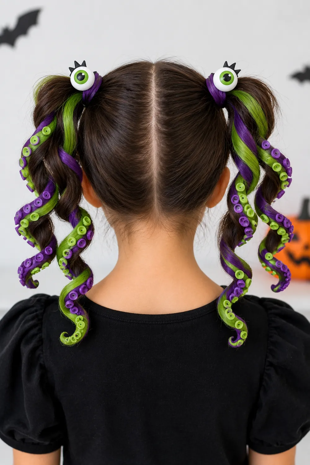 Twisted Tentacle Pigtails With Eyeball Ties