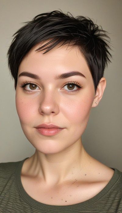 Side-parted Pixie