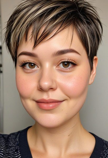 Chubby Face Low Maintenance Haircut: Pixie Cut